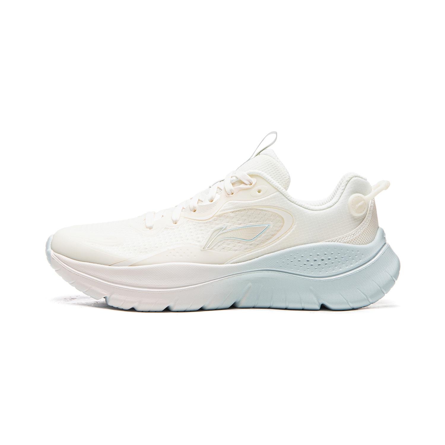 

LiNing Lingyue Thick Sole Height Increasing Soft Rebound Running Shoes Women Sneakers Cloud-White ARSW108-1 40
