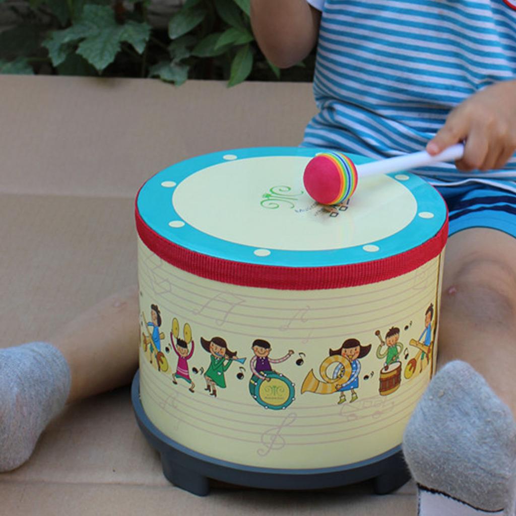Children Snare Drum Toddler Birch Wood Drum Toys for Kindergarten Early Education