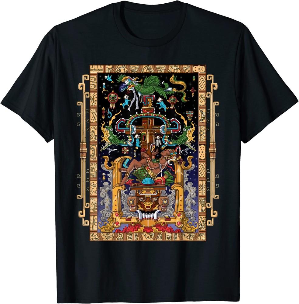 

Ancient Mayan King Pakal Aztec God Civilization Mythology T-Shirt Size S-5XL Unisex T-Shirt L