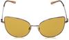 Emporio Armani EA2115 Rose Gold Mirror Size 56 Women's Sunglasses, Gold/Orange Lens,
