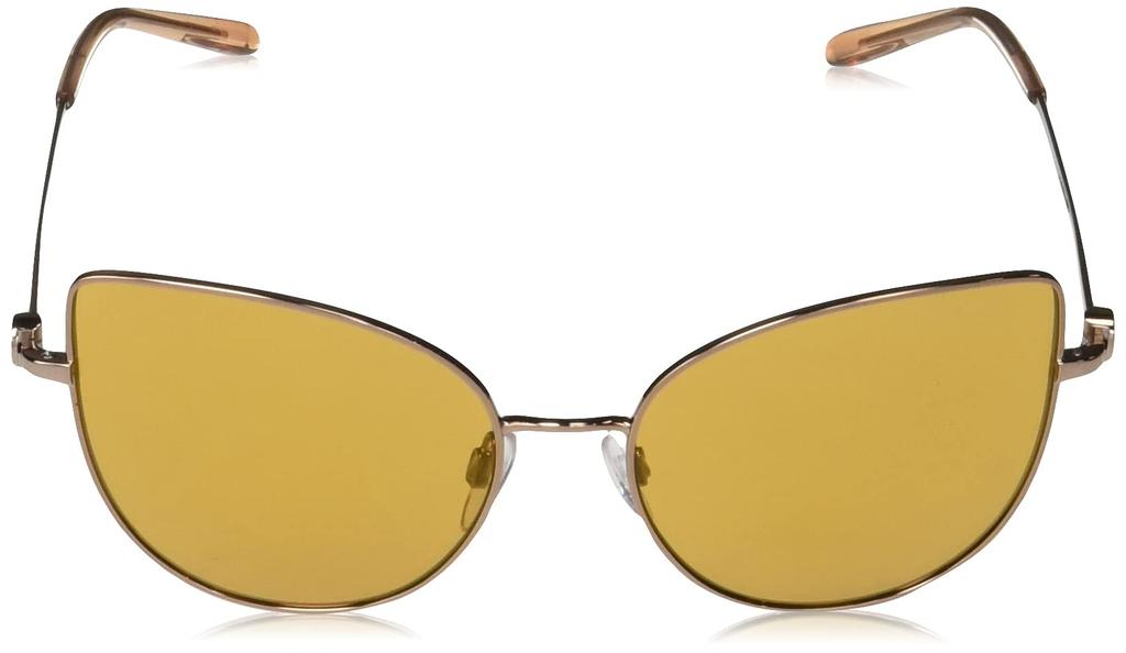 Emporio Armani EA2115 Rose Gold Mirror Size 56 Women's Sunglasses, Gold/Orange Lens,