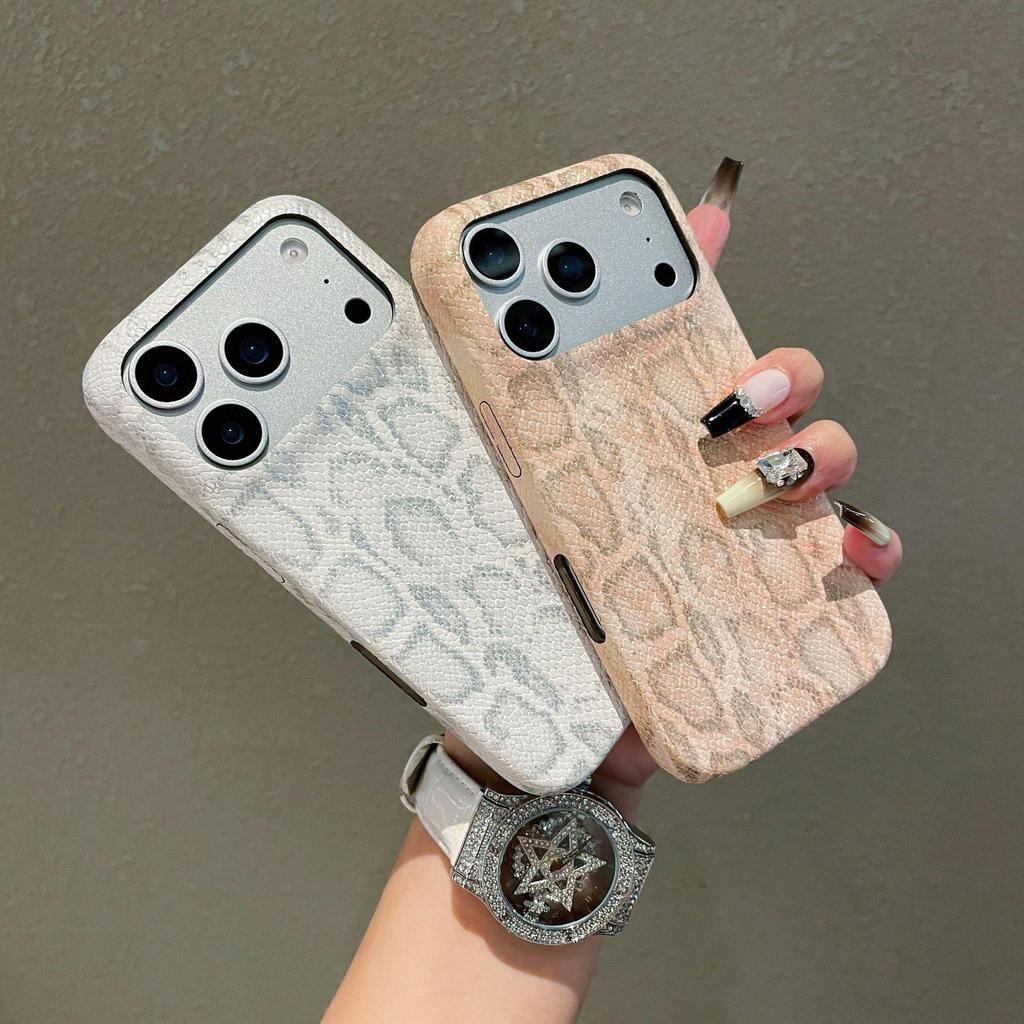 Snake Scale Pattern Luxury Protective Case for iPhone 14/15/16/17 Pro Max