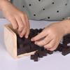 Luban Lock Wooden Puzzle Toy - Magic Bean Tetris Cube for Leisure and Stress Relief