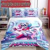 3pcs Duvet Cover Set (1*Duvet Cover + 2*Pillowcase, Without Core), Custom Name Harley Quinn Pattern Bedding Set, Home Bedroom Decor Gift
