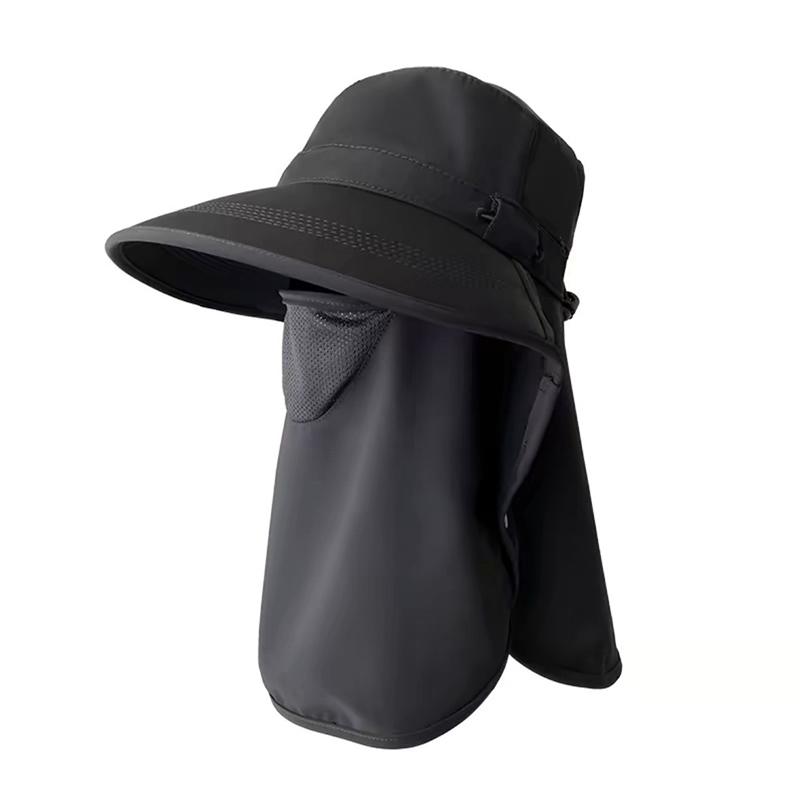 Shawl Sunscreen Cap Ponytail Travel Fisherman Hat Wide Brim Sun Hat With Neck Flap Outdoor Uv Anti Neck Protection Sun Visors