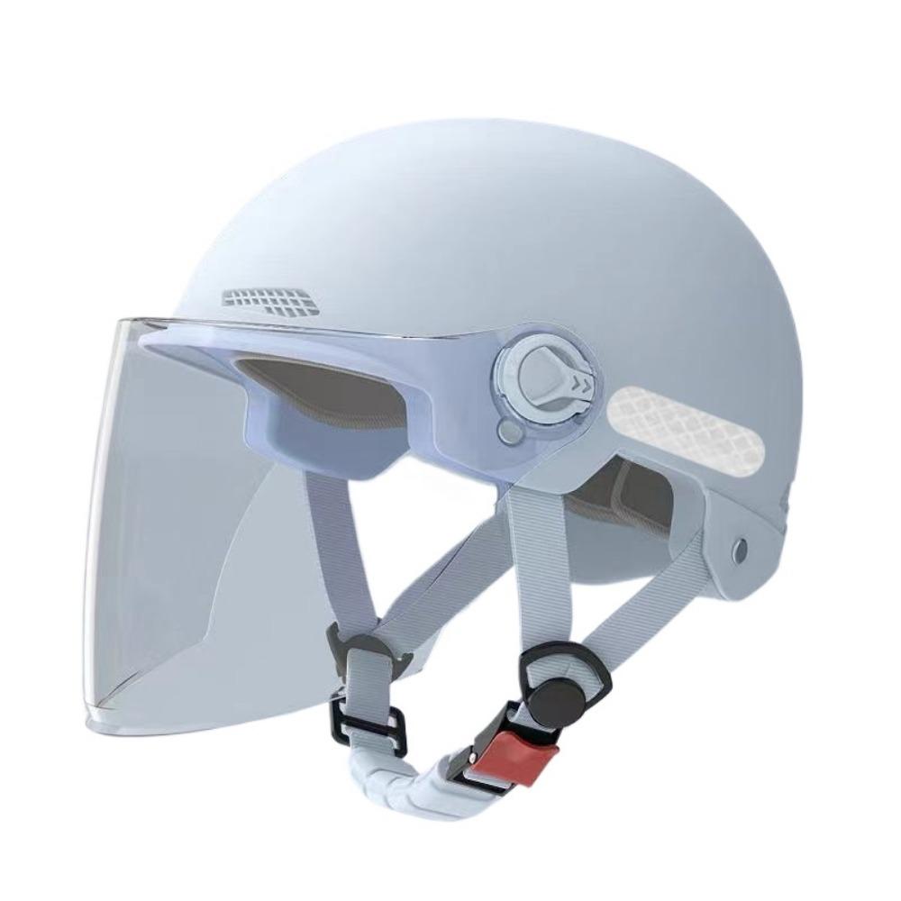 

Электрический аккумуляторный автомобиль Летний шлем Освежающий и удобный Солнцезащитный козырек Солнцезащитный Дышащий Мужской и женский Мотоциклетный шлем Полушлем buckle strap is random