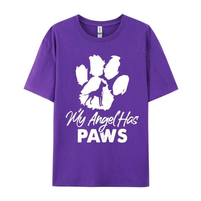 My Angel Has Paws Great Dane Dog Breed Paws Tshirt Unisex Tshirts Vintage Tops Unisex Cotton T Shirts Harajuku Printed Top Tees
