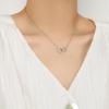 S925 Sterling Silver Mobius Double Ring Necklace for Women - Light Luxury European & American Clavicle Chain