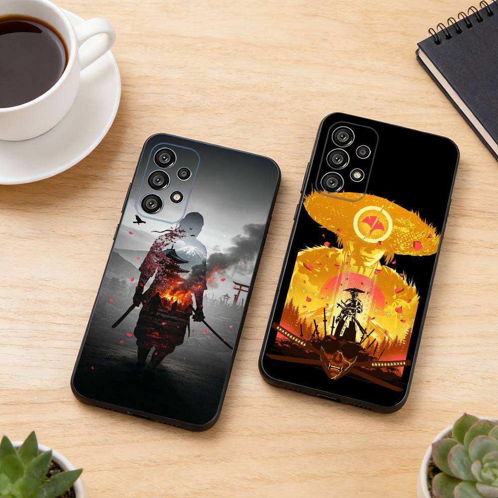 Game G-Ghost Of Y-Yotei Phone Case For Samsung S25,S24,S21,S22,S23,S30,Ultra,S20,Plus,Fe,Soft Silicone Black Cover