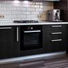 VEELIKE Glitter Removable Wallpaper Wall Renovation Suitable for Sliding Wall Furniture Interior Kitchen Easy to 40 x 300cm Sheet, Black, Thick,