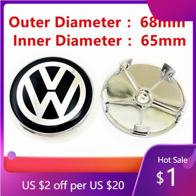 2026 Hot For VOLKSWAGEN VW 20 Pcs 68mm 69mm 70mm 75mm 76mm VW Car Rim Hub Cover Dust-Proof Hubcap Wheel Center Caps Logo Badge E