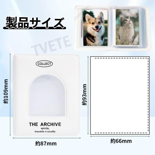TVETE Trading Card Case, Oshikatsu Card File, 1 Pocket [Holds 40 Cards, 2 Books], Card Folder, Small Trading Card Holder, Mini, Cute Card Storage Book