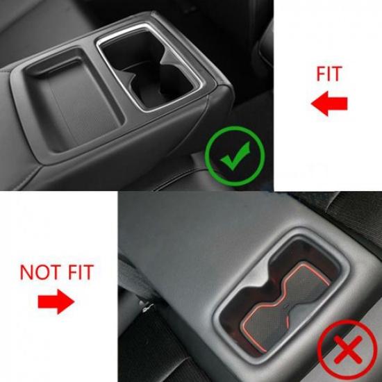 Carbon Fiber Rear Water Cup Holder Panel Cover Trim For Honda Accord 2018-