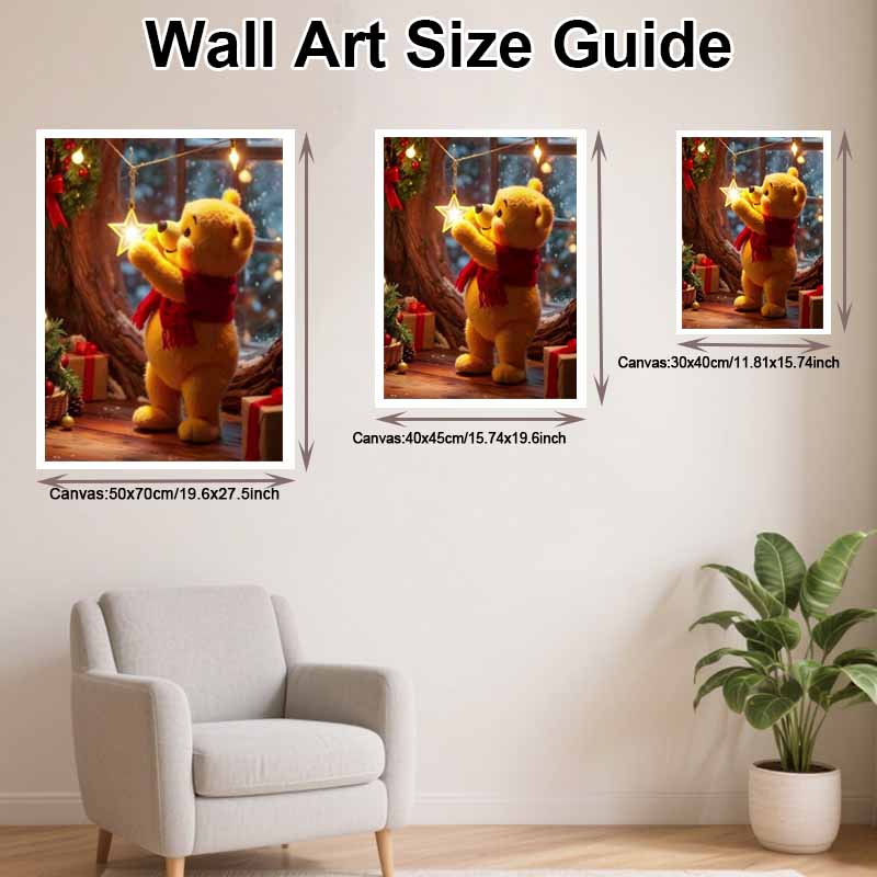 Disney Diamond Art Painting Kit, suitable for adults and beginners, Winnie the Pooh star glitter painting craft, home wall decoration, handmade gift