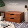 3tier Desktop Storage Cabinet, Wooden Drawer Organizer, Small Size 1 25x17x7cm Brown