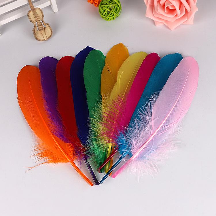 50Pcsdiy Goose Feather Hard Big Floating Feathers Wedding Children Handmade Decorative Materials Dream Catcher Feathers