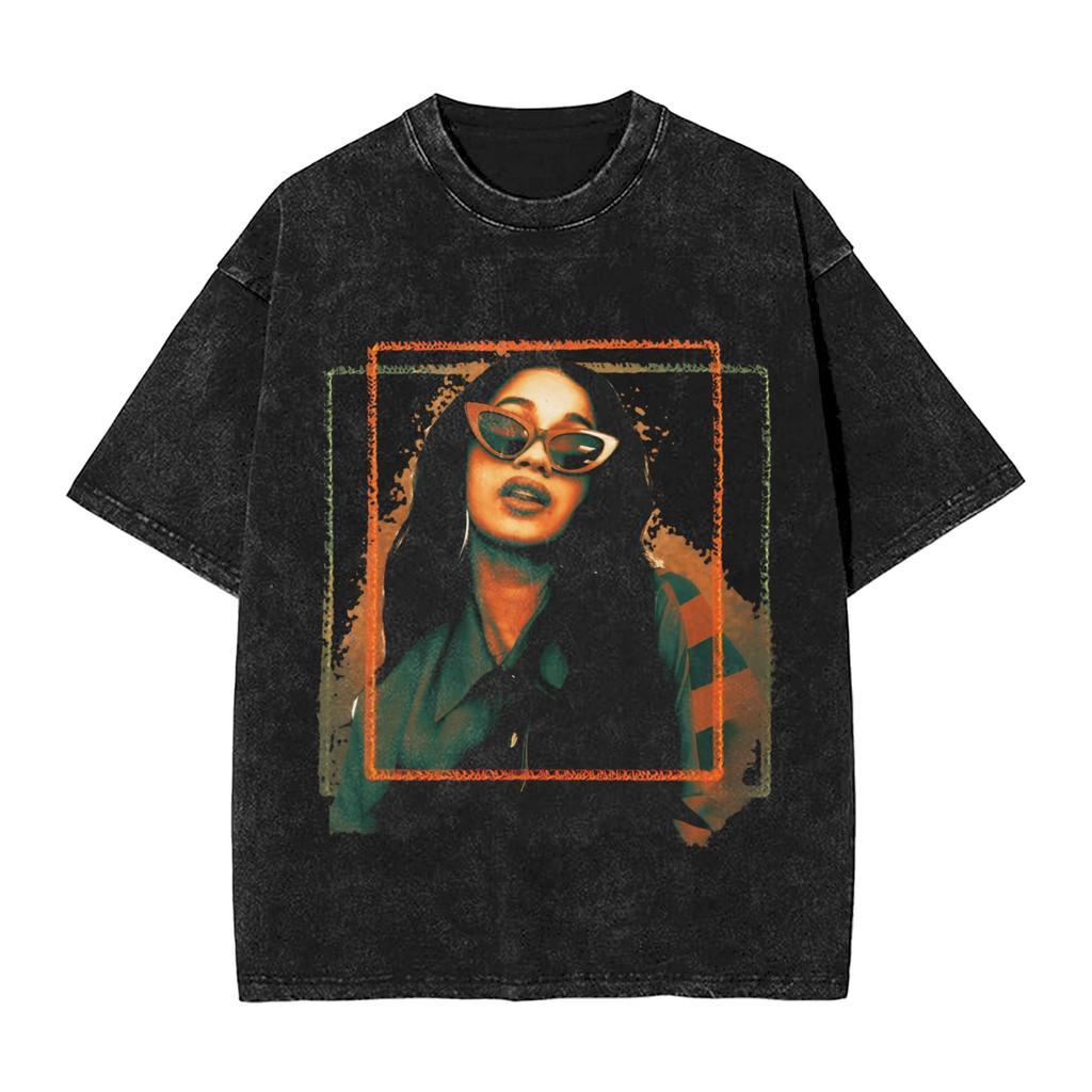 Cardi B Vintage Tshirt Summer Y2k Basic Tshirts Casual Popular Tshirt For Man Short Sleeve Print Tops