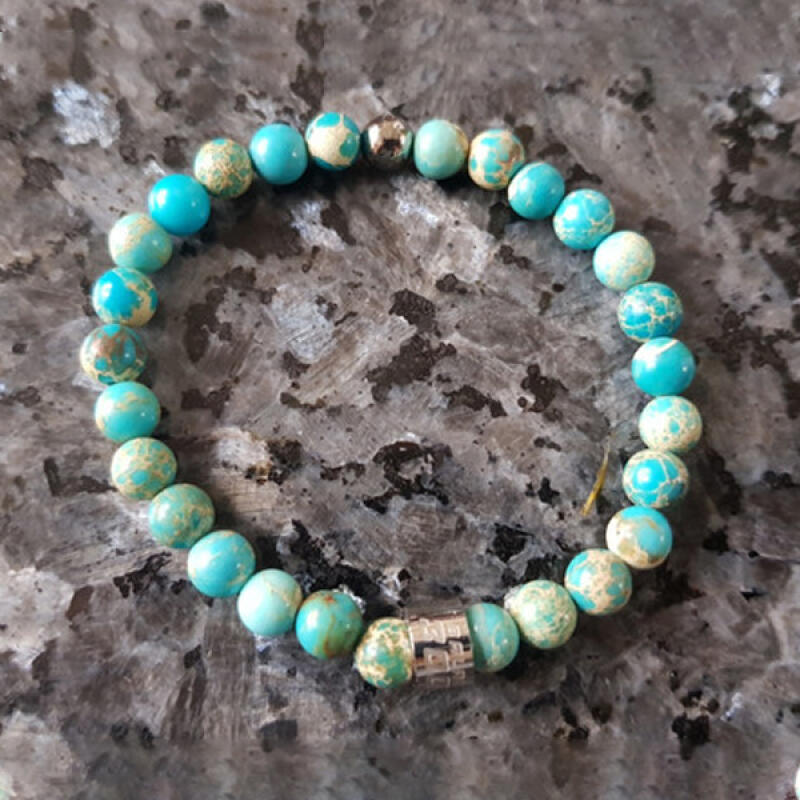 6mm Stone Natural Stone Germanium Health Bracelet