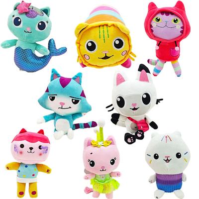 Animals Plush Gabby Dollhouse Lovely Plush Gaby Toys Plush House Cat Doll Cartoon Stuffed Animals Mermaid Cat Plushie Dolls Kids
