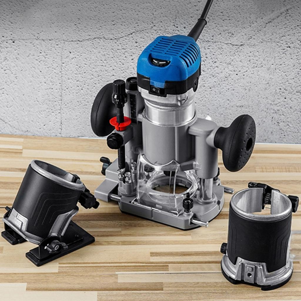 Router Base Aluminum Alloy 65mm Inner Diameter Dust Cover Wood Milling Cutter Base Trimming Machine Milling Stand