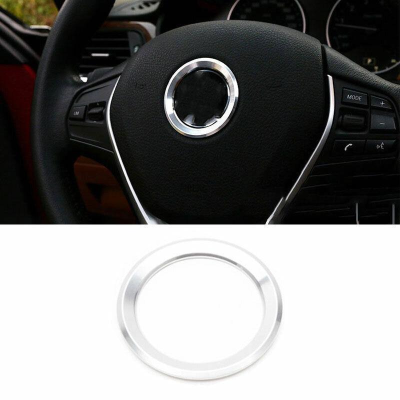 Inner Steering Wheel Horn Trim For 2013- BMW 3 4 Series GT Silver Aluminum