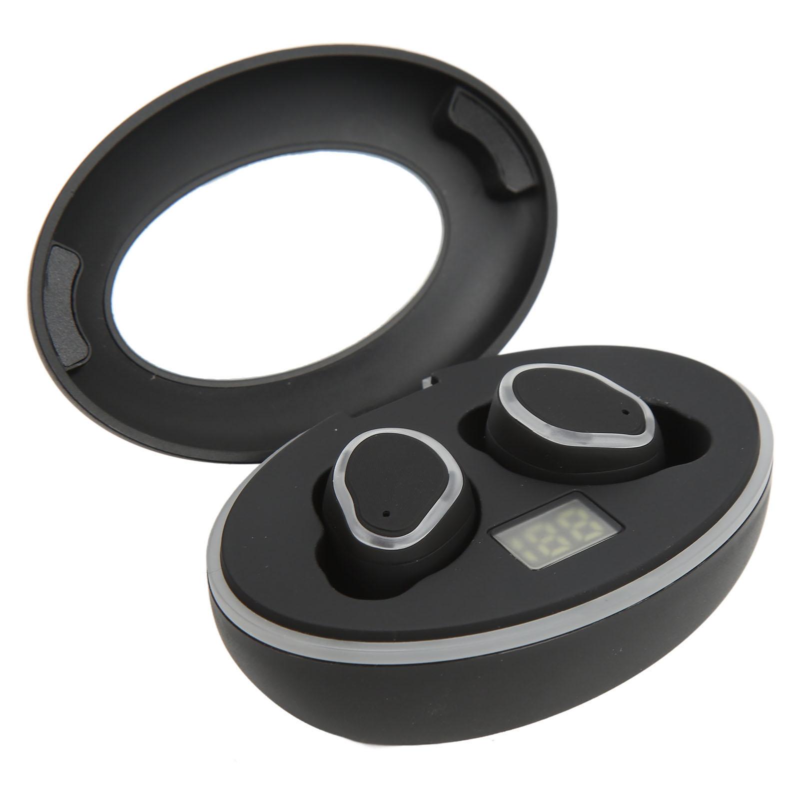 

Sports Bluetooth Headset Bass Noise Reduction with Headphone Compartment 3 Pairs Earplugs Antilost Ear Hook for Sport