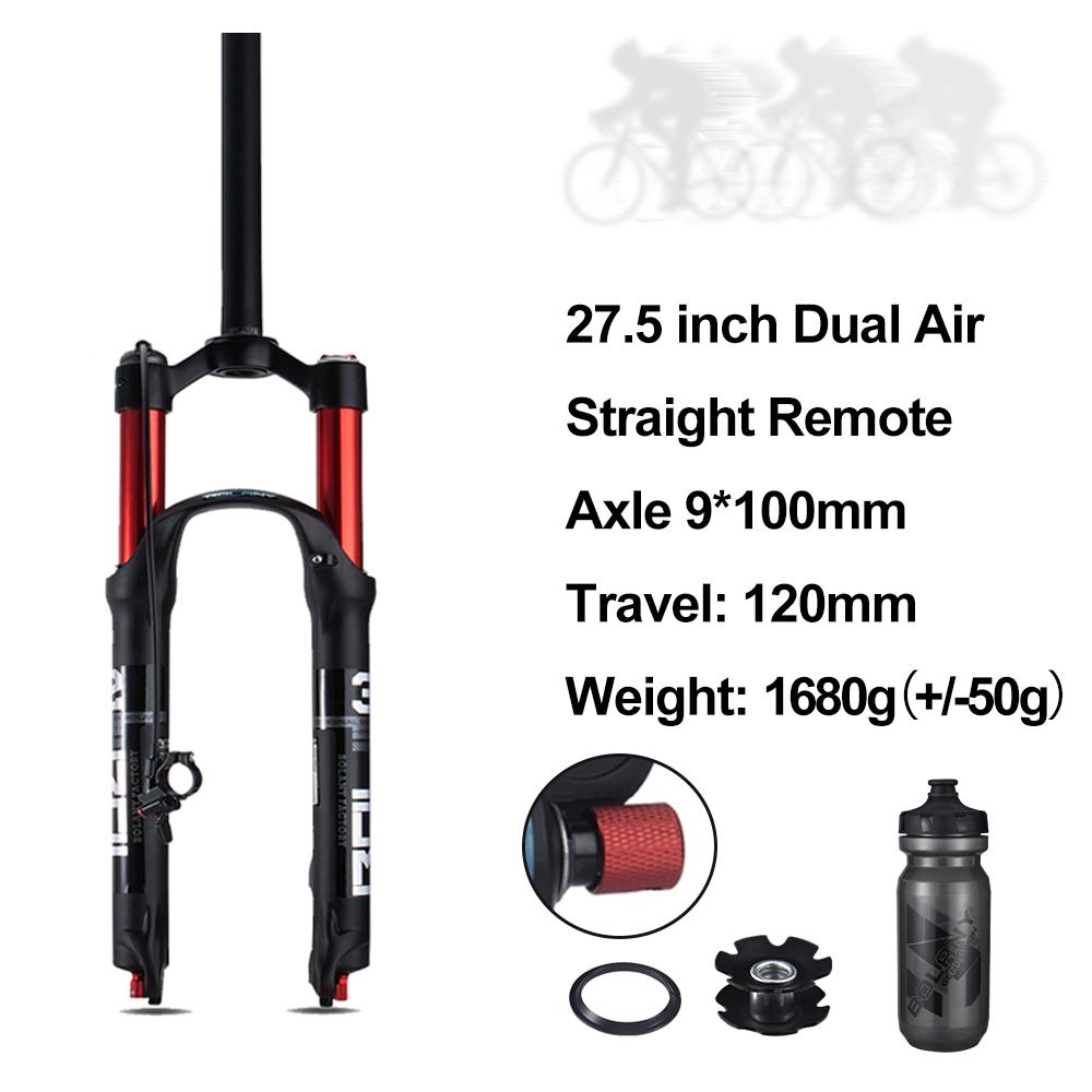 BOLANY MTB Supension Rebound Adjustment Double Air Fork 26/27.5er/29er Magnesium Alloy Travel 100mm  32 RL Bike Accessories