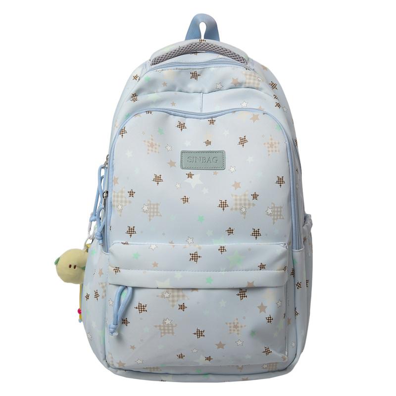 Five-pointed Star Backpack Large Capacity Printed Backpack Student Schoolbag