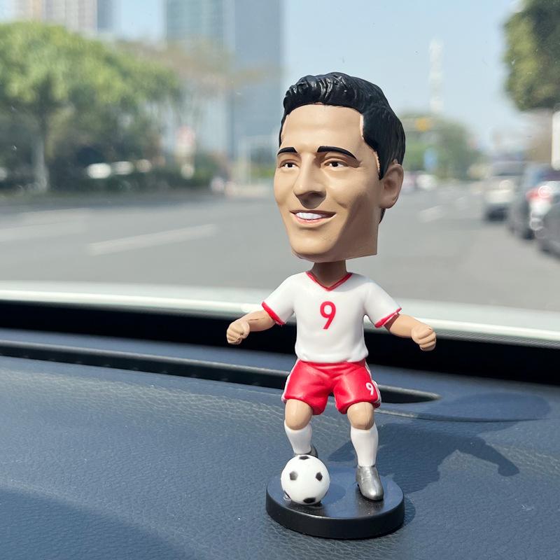 CR7 & Neymar Bobblehead Doll - Football Star Car Ornament Gift for Boys