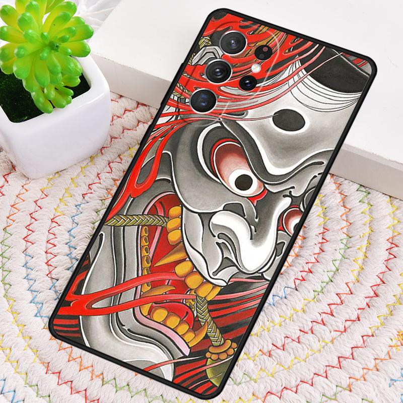 Japanese Oni Hannya Samurai Demon Mask Phone Case For Samsung Galaxy Note 10 Pro S26 S25 S24 S23 S22 S21 Plus Ultra Cover