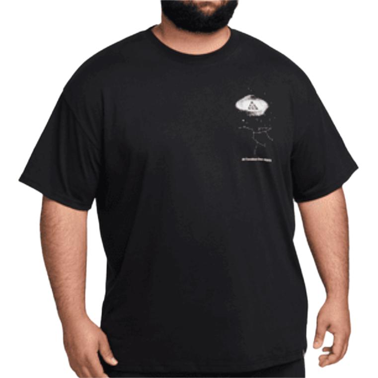 Nike ACG Series Printed Design Comfortable Loose Short Sleeve T-Shirt Men Tops Black FZ5275-010