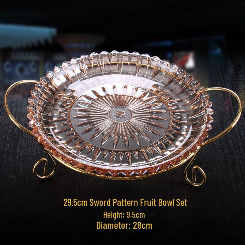 Large Creative Glass Sunflower Fruit Plate with Stand