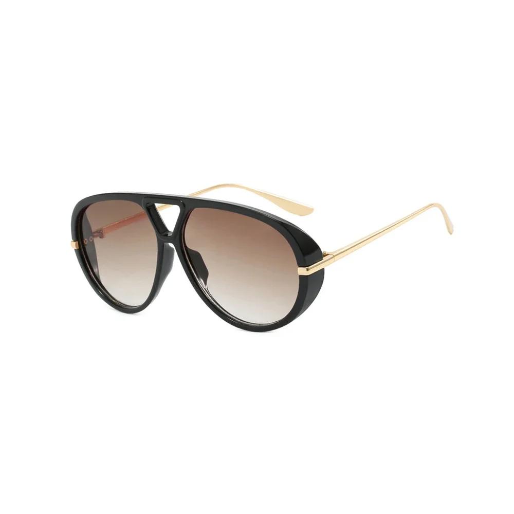 New Fashion Outdoor Yellow Sunglasses Women Men Brand Vintage Punk Pilot Sun Glasses Female Beach Shades