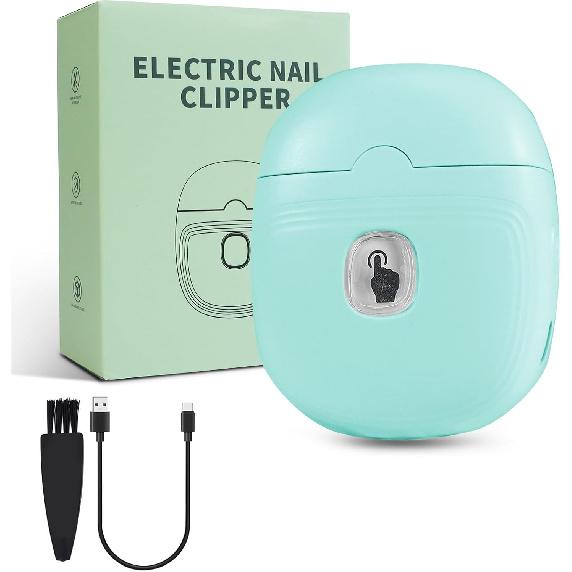 Электрический Маникюрный Ножницы Зеленый Портативный Автоматический Маникюрный Ножницы для Взрослых Детский Триммер для Ногтей Электрический Маникюрный Ножницы для Взрослых Перезаряжаемый USB Детский