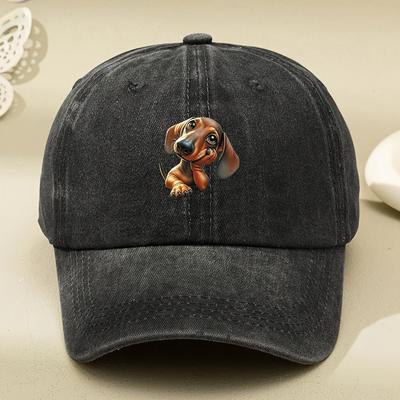 Dog Printed Baseball Cap with Fashionable and Simple Design Suitable for Daily Leisure and Versatile Use
