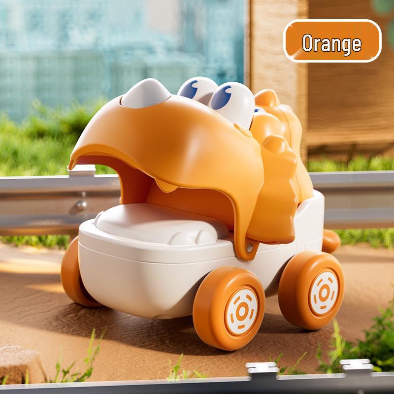 Pull-String Dinosaur Toy Car - Cartoon Animal Gift for Boys