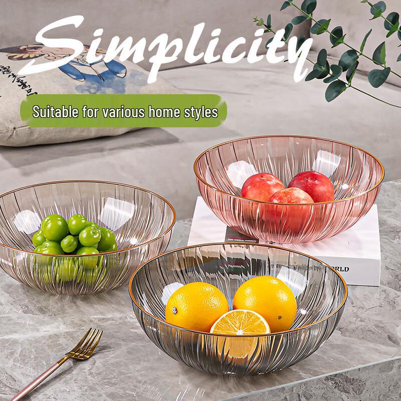 Abay PET Plastic Imitation Glass Fruit Plate