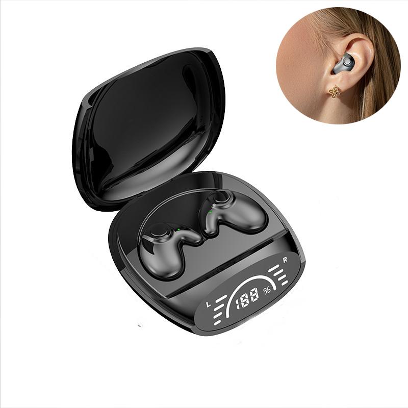 

Мини-наушники для сна, беспроводные наушники Bluetooth 5.3 с микрофоном, шумоподавлением, TWS, спортивные наушники, HD-стерео водонепроницаемые гарнитуры