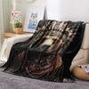 1PC Adorned Wild Sovereign Print FlAannel Blanket, High quality Comfortable for All Seasons, Home Decor, Warmth and Comfort