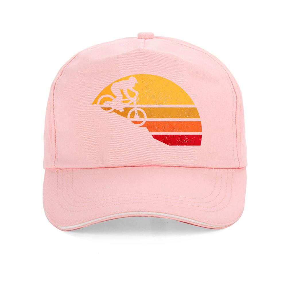 Vintage Downhill Mount MTB Kappe Sonnenuntergang Radfahrer Silhouette Kunst Baseballkappen Mode Outdoor Sport Sonnenhut unisex Snapback Hüte