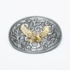Mongolian Eagle Retro Zinc Alloy Belt Buckle | Antique Tin Finish | Knight Design