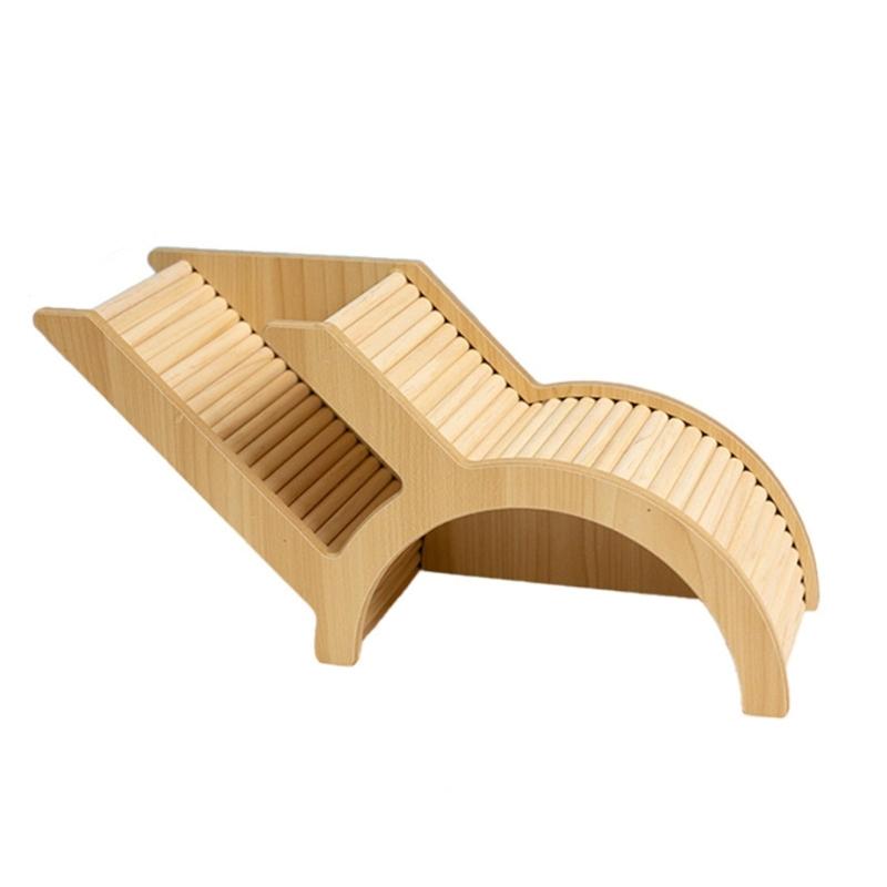 Natural Hamster Hideouts Ladder Tunnel For Syrian Hamsters And Rodents Climbing and Hiding Cage Corner Platform