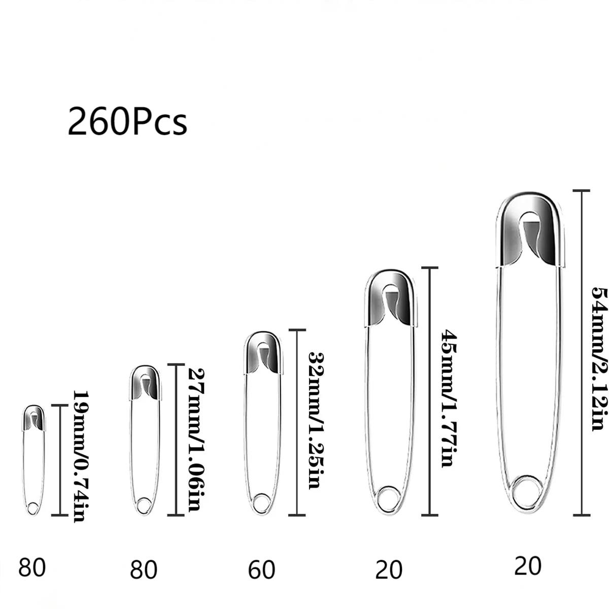 

5 разных размеров маленькие и большие английские булавки, английские булавки для одежды и шитья, никелированные стальные английские булавки оптом (Серебряный)