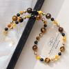 Maillard Style Natural Boutique Tiger'S Eye Stone Highlight Shijia Pearl Clavicle Chain Necklace Female
