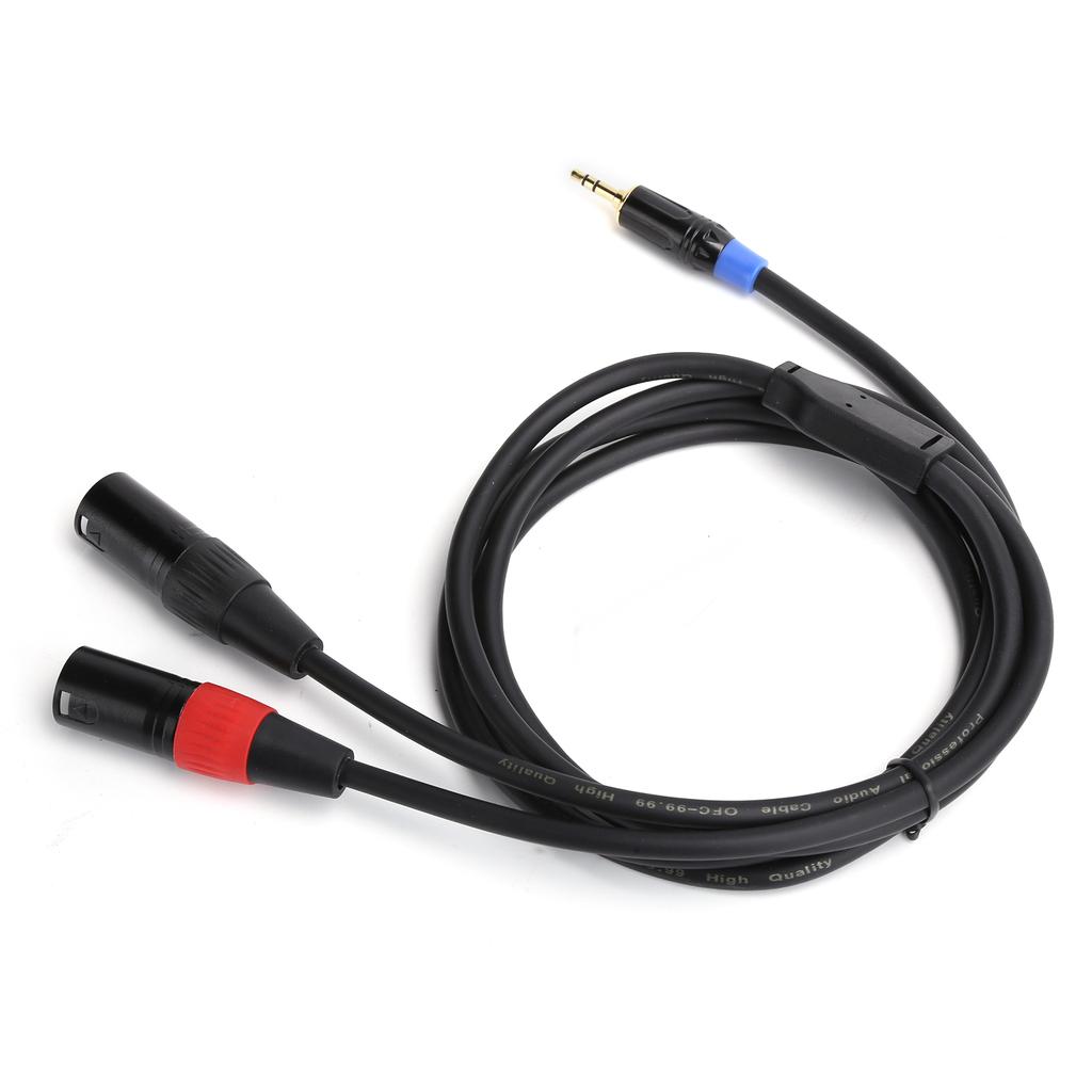 3.5mm Male to 2 XLR Male Cable Audio Line Cable Supply for Mixer Power Amplifier3 m   9.8ft