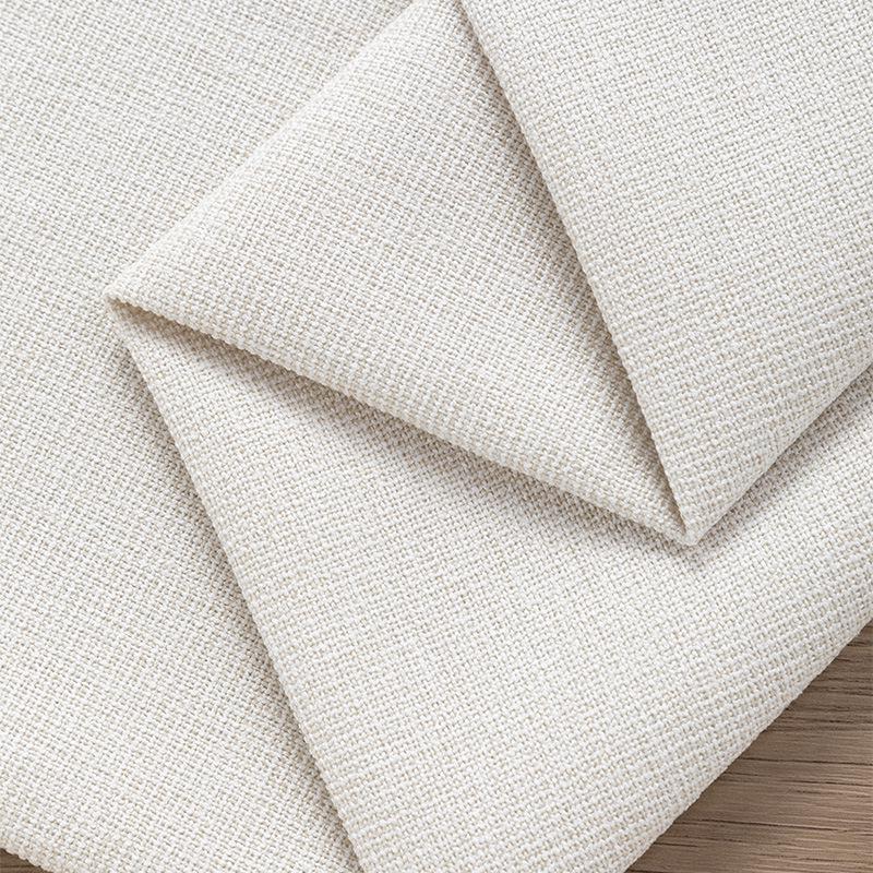 All-Polyester Solid Color Linen-Like Sofa Fabric with Soft Bag Process - Composite Flocking Fine Linen Canvas