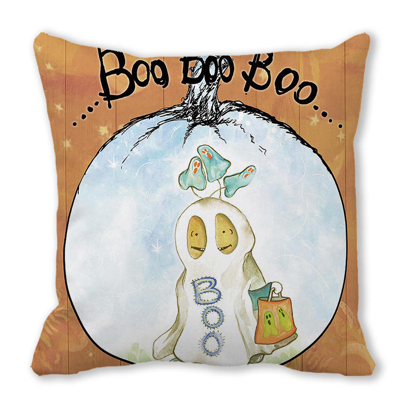 Halloween Horror Pumpkin Print Pattern Cushion Cover for Home Living Room Sofa Decoration Square Polyester Pillowcase