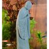 Praying Monk Statue Buddhas Statue Figurines Aquarium Decorations for Garden Outdoor Indoor Ornament Fish Tanks Decors