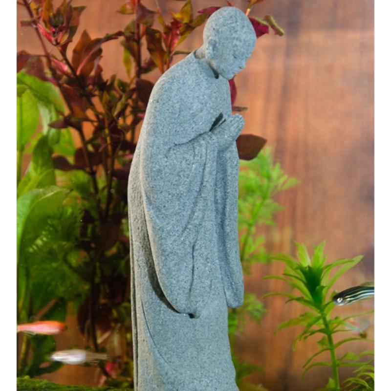 Praying Monk Statue Buddhas Statue Figurines Aquarium Decorations for Garden Outdoor Indoor Ornament Fish Tanks Decors