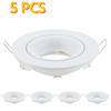 5/10 Pcs Round Square Recessed Ceiling Lights Frame Fittings GU10 Fixture Holder Led Down Lights Accessories 85/90mm Holder Base